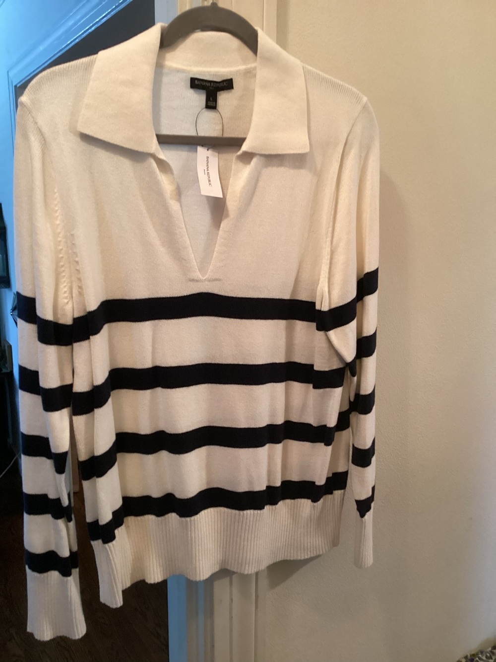 Banana Republic Polo striped sweater (L)